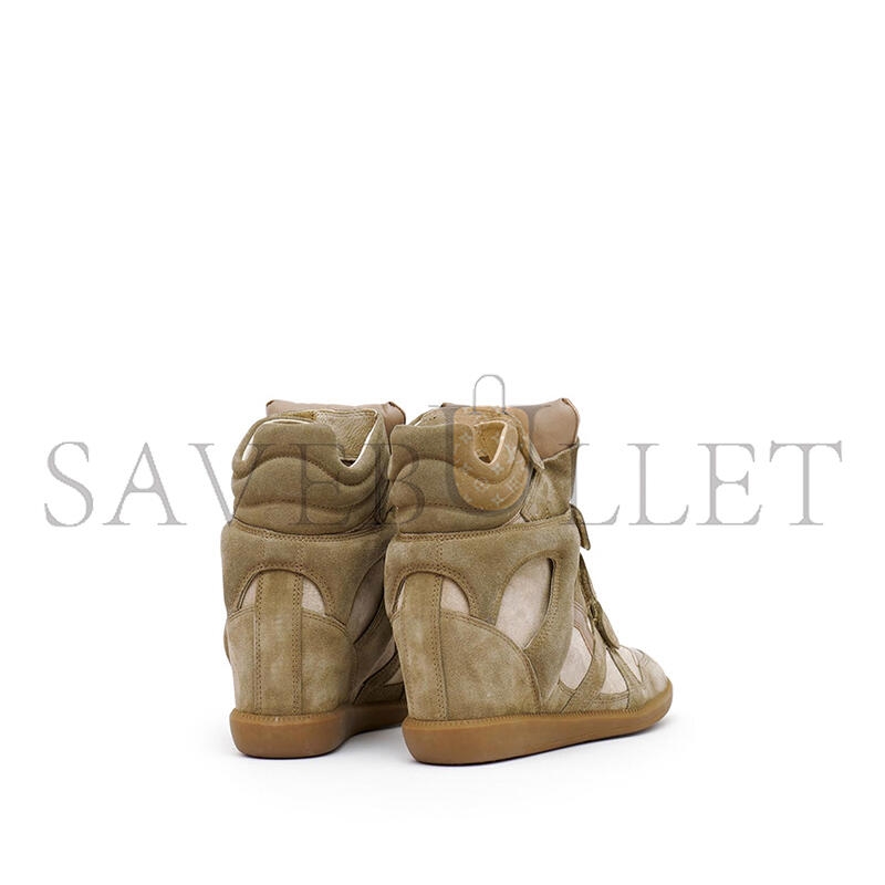 isabel M*rant bekett leather wedge sneakers bk0010faa1e19s50ta